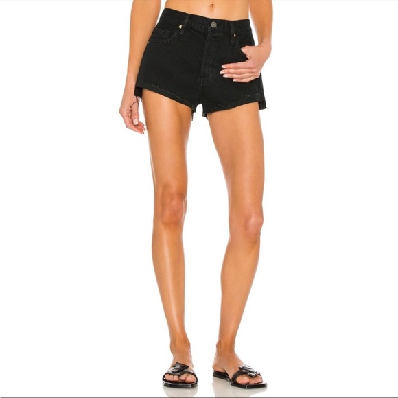 NWT Frame Black Front Cuff Shorts - Size 24 - Picture 2 of 10